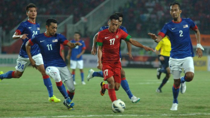 Samsul Arif saat melawan Malaysia