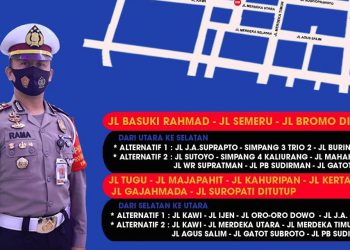 Demo Tolak Omnibus Law Jilid 3 di Kota Malang, Ada Rekayasa Lalu Lintas